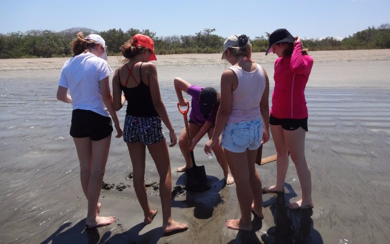 CRIA international school students beach cleaning